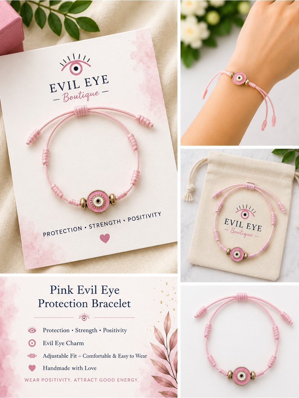 🧿Pink Protection Bracelet